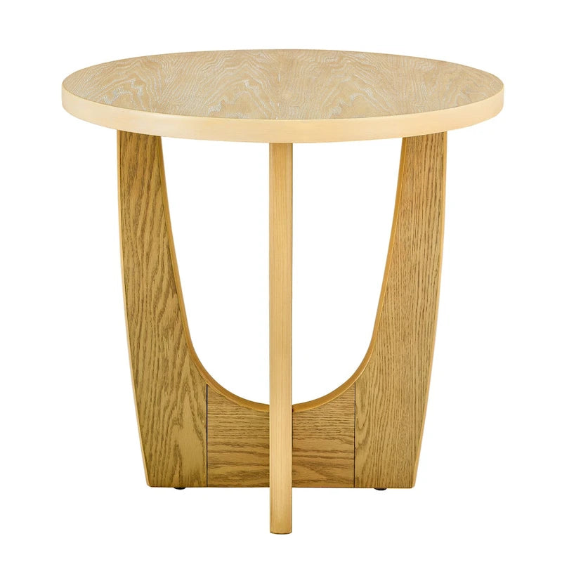 1. Table d'appoint ronde de 25 po, table d'appoint élégante, table de canapé robuste, table de chevet peu encombrante pour le salon, la chambre et l'entrée