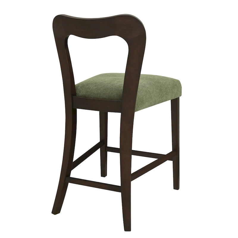 Lot de 2 tabourets de comptoir sans accoudoirs, tissu