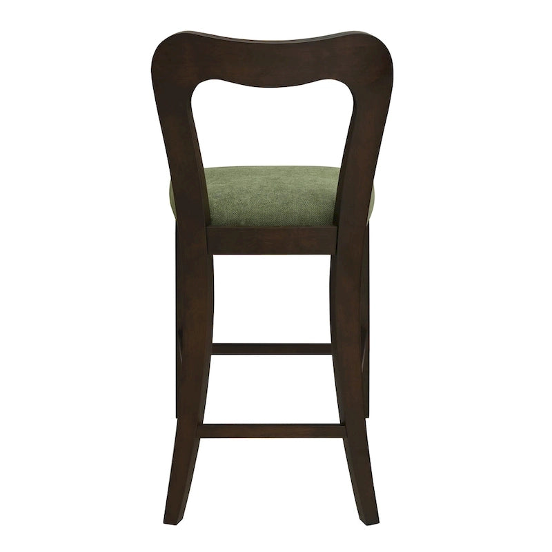 Lot de 2 tabourets de comptoir sans accoudoirs, tissu