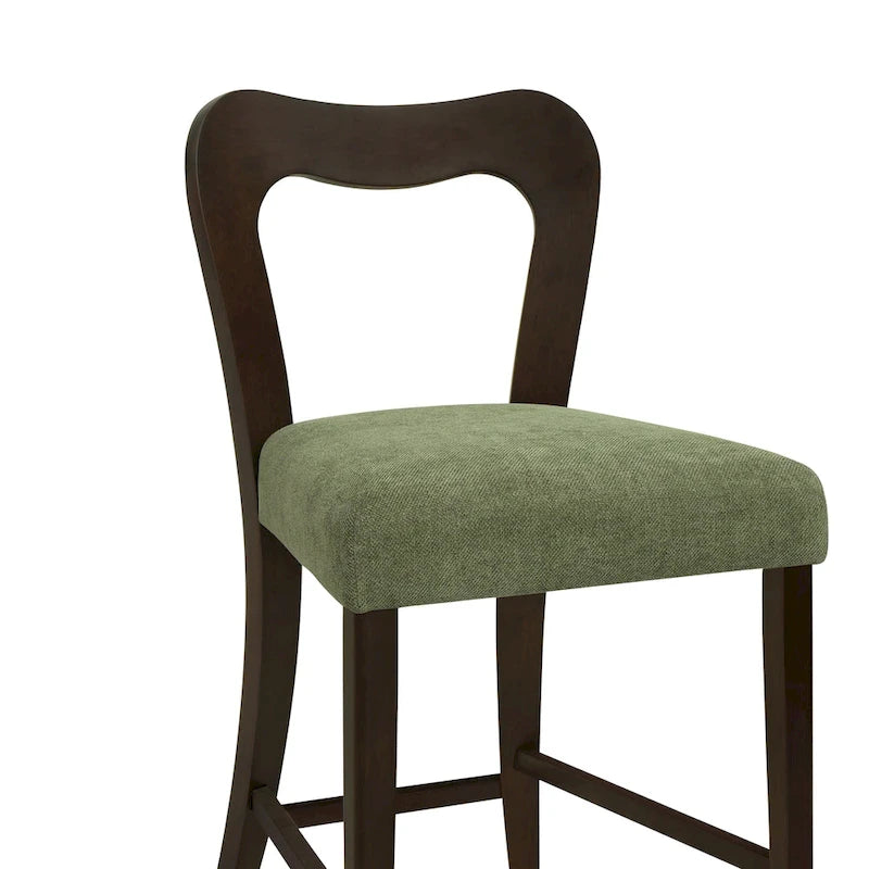 Lot de 2 tabourets de comptoir sans accoudoirs, tissu