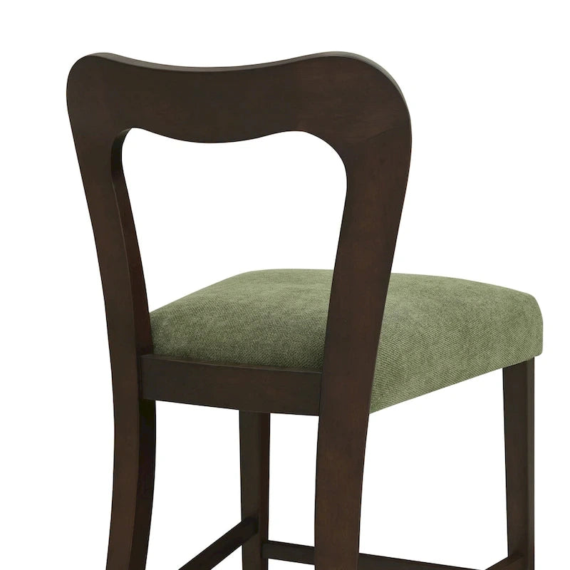 Lot de 2 tabourets de comptoir sans accoudoirs, tissu