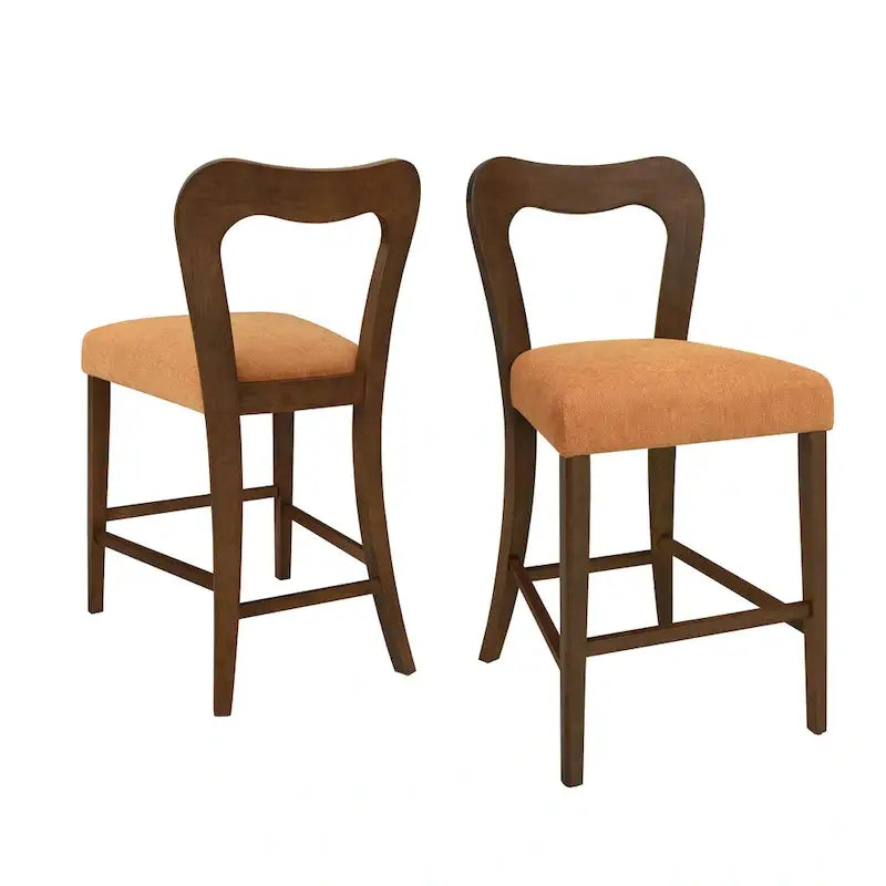 Lot de 2 tabourets de comptoir sans accoudoirs, tissu