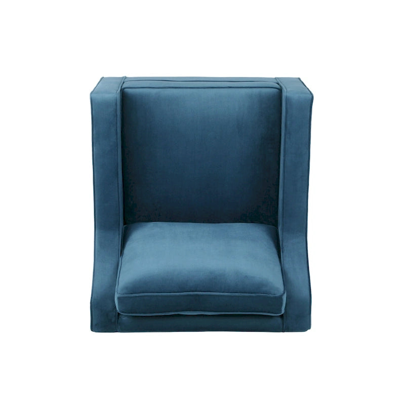 Fauteuil club en velours contemporain de 30,75 l x 33,50 L x 33,75 H