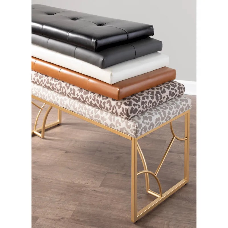 Banc moderne, banc polyvalent pour la maison, soutien stable et montage facile, meuble d'appoint élégant, siège d'appoint indispensable pour appartement et maison