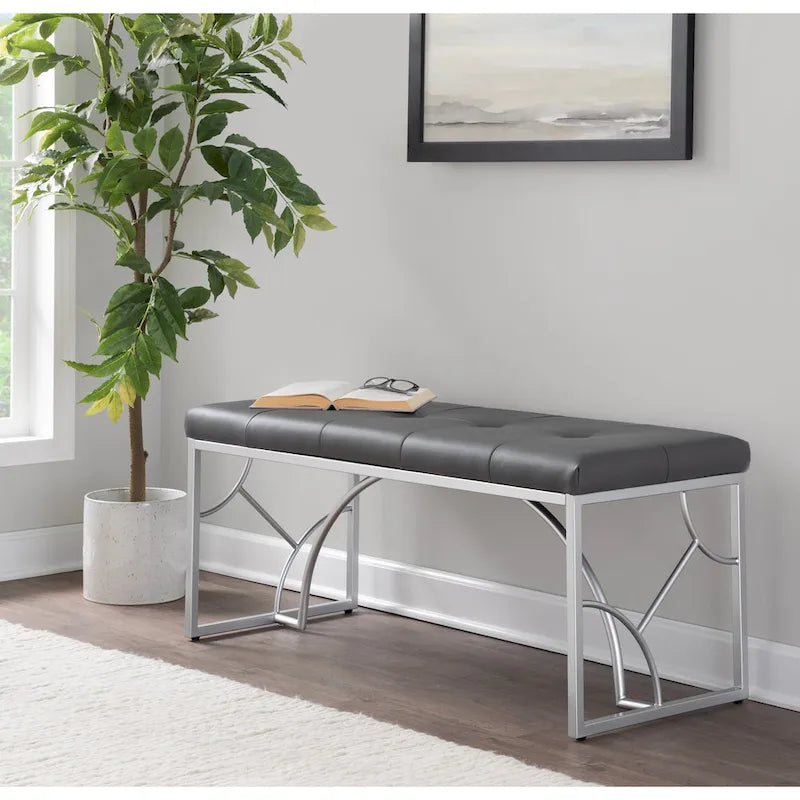 Banc moderne, banc polyvalent pour la maison, soutien stable et montage facile, meuble d'appoint élégant, siège d'appoint indispensable pour appartement et maison