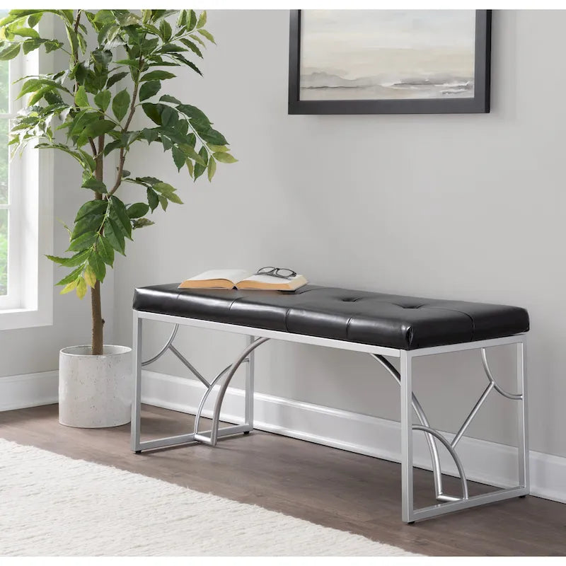 Banc moderne, banc polyvalent pour la maison, soutien stable et montage facile, meuble d'appoint élégant, siège d'appoint indispensable pour appartement et maison