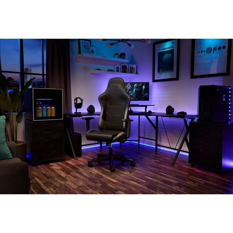 Fauteuil de jeu ergonomique 110 - Chaise de bureau pour ordinateur PC à haut dossier de style course