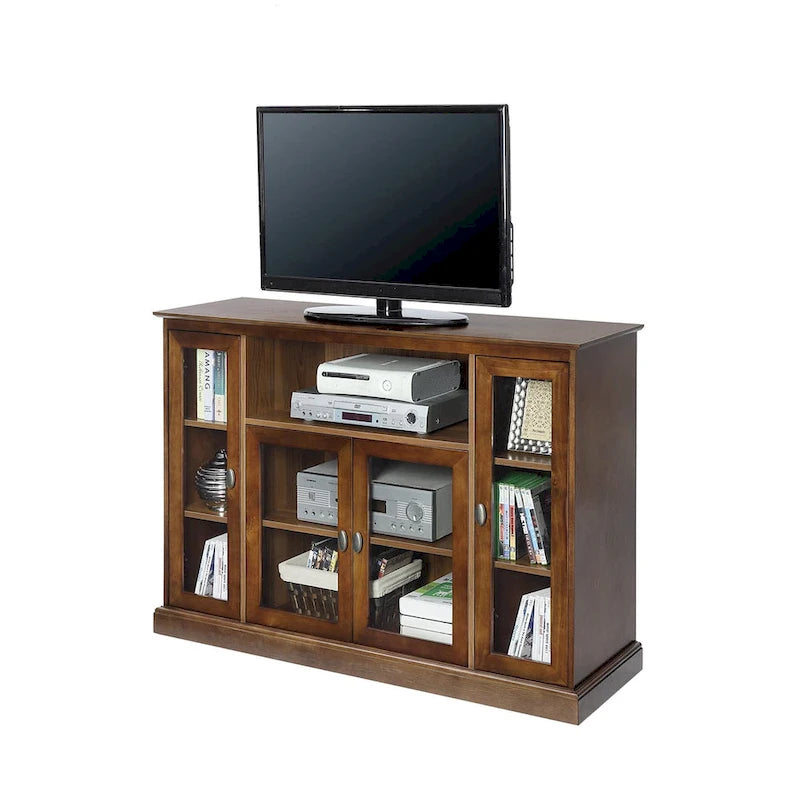 Meuble TV de 60 pouces avec armoires de rangement et étagères