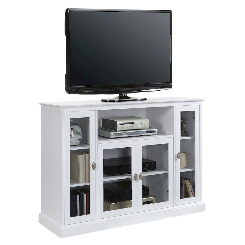 Meuble TV de 60 pouces avec armoires de rangement et étagères