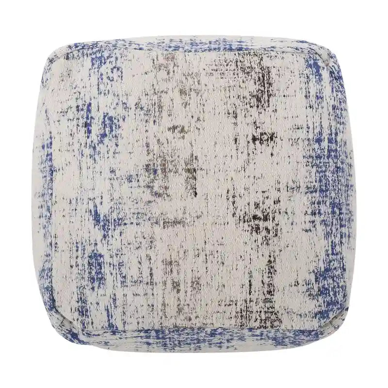 Pouf cube en tissu bohème tissé à la main
