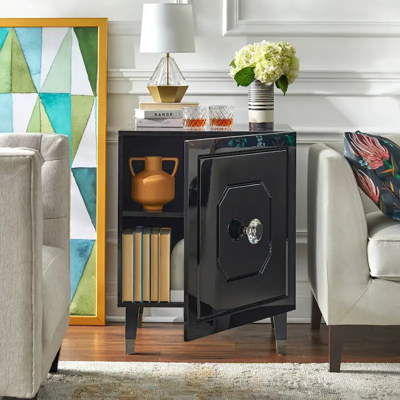 Meuble d'appoint moderne, buffet de rangement fonctionnel, armoire autoportante facile à assembler, organisateur pratique pour exposer et ranger vos objets.