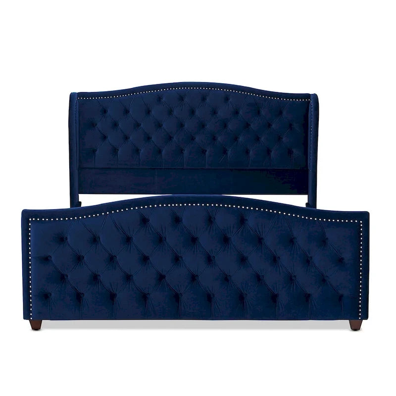 Lit à panneau moderne, cadre de lit avec tête de lit capitonnée, support de plateforme stable, accent de chambre minimaliste et élégant, meuble de couchage confortable pour toutes les pièces
