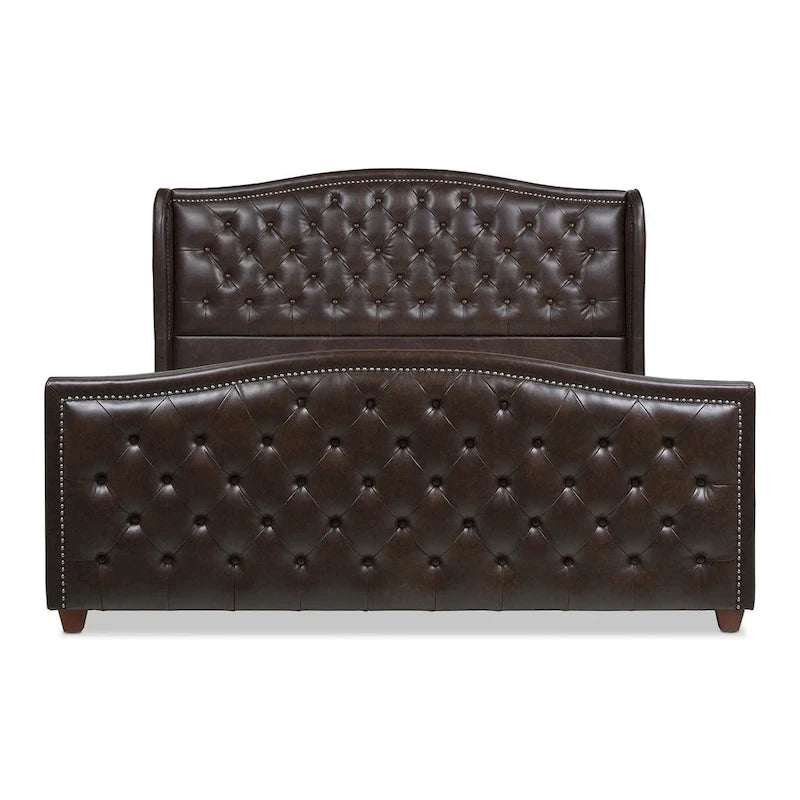 Lit à panneau moderne, cadre de lit avec tête de lit capitonnée, support de plateforme stable, accent de chambre minimaliste et élégant, meuble de couchage confortable pour toutes les pièces