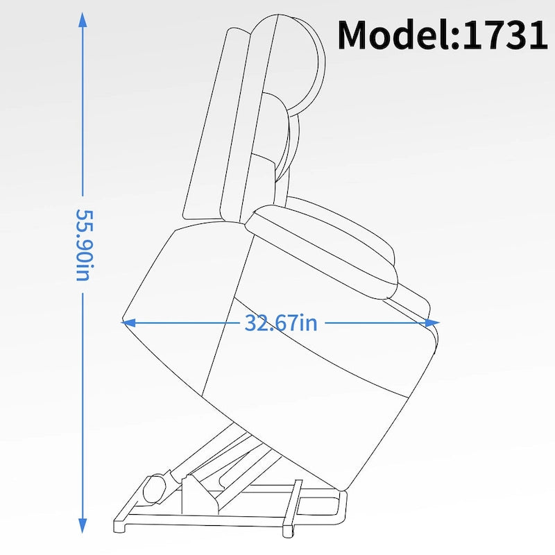 Fauteuil releveur électrique en chenille, capacité jusqu'à 159 kg (350 lb), mécanisme de mouvement robuste avec massage par vibration à 8 points et soutien lombaire