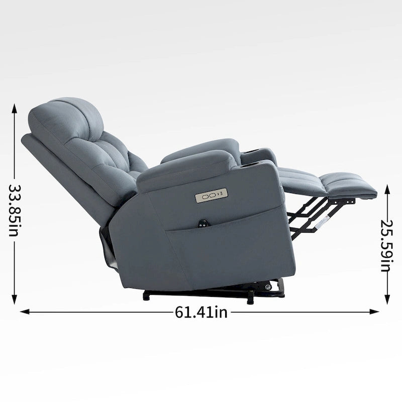 Fauteuil releveur électrique en chenille, capacité jusqu'à 159 kg (350 lb), mécanisme de mouvement robuste avec massage par vibration à 8 points et soutien lombaire
