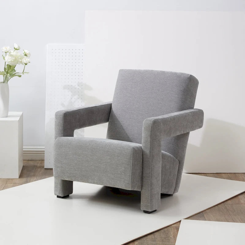 Fauteuil d'appoint moderne en velours - 27 po L x 35 po P x 30 po H - 27Lx35Px30H
