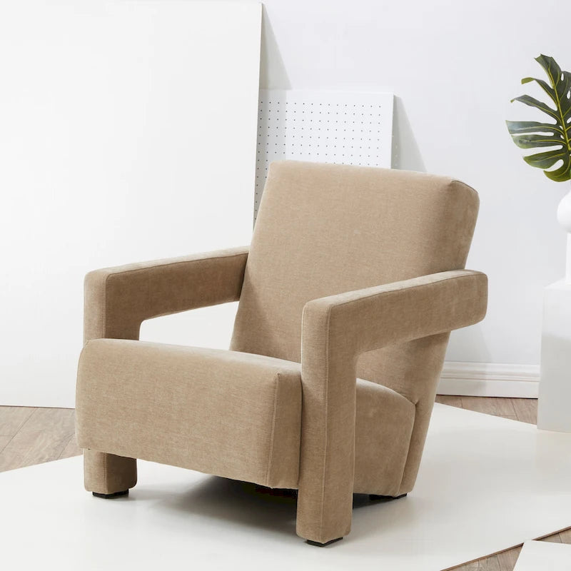 Fauteuil d'appoint moderne en velours - 27 po L x 35 po P x 30 po H - 27Lx35Px30H