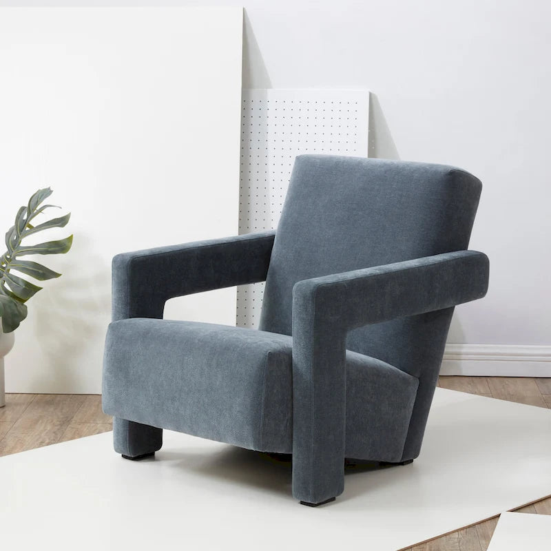 Fauteuil d'appoint moderne en velours - 27 po L x 35 po P x 30 po H - 27Lx35Px30H