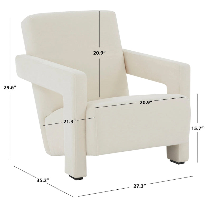 Fauteuil d'appoint moderne en velours - 27 po L x 35 po P x 30 po H - 27Lx35Px30H