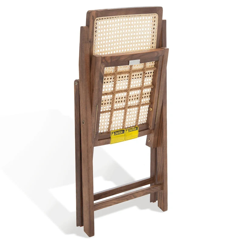 Chaise de salle à manger pliante en cannage (lot de 2) - 18 po L x 23 po P x 33 po H - 18L x 23P x 33H