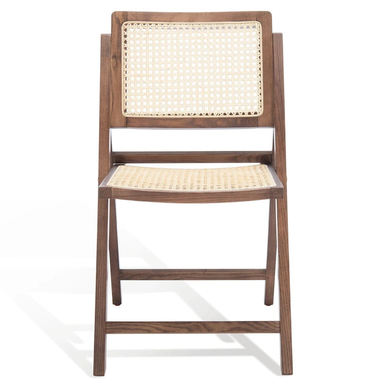 Chaise de salle à manger pliante en cannage (lot de 2) - 18 po L x 23 po P x 33 po H - 18L x 23P x 33H
