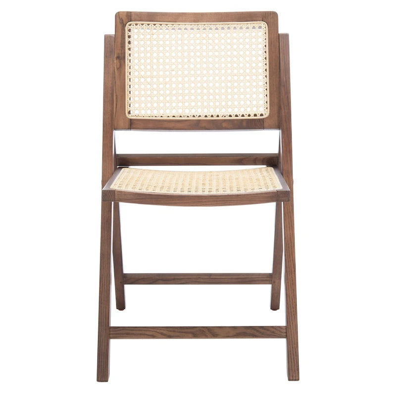 Chaise de salle à manger pliante en cannage (lot de 2) - 18 po L x 23 po P x 33 po H - 18L x 23P x 33H