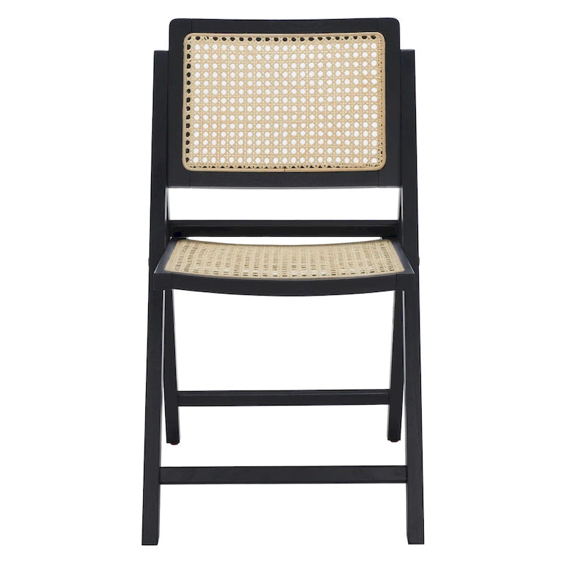 Chaise de salle à manger pliante en cannage (lot de 2) - 18 po L x 23 po P x 33 po H - 18L x 23P x 33H