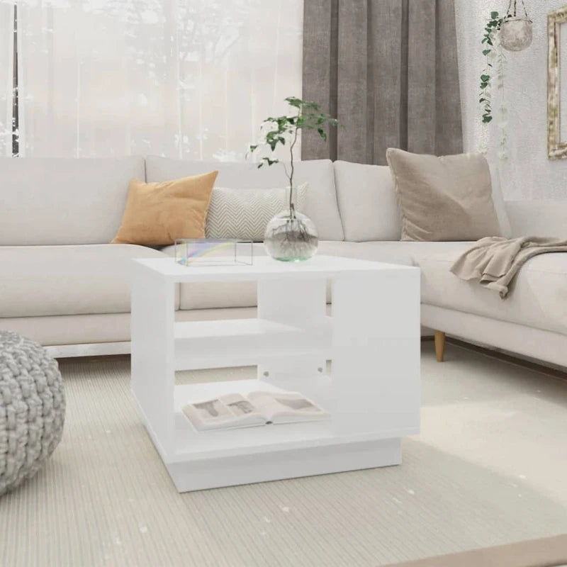 Table basse d'appoint pour salon, en bois usiné – 55 x 55 x 43 cm