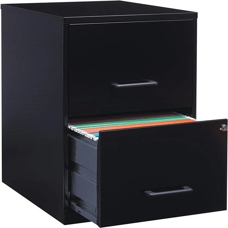 8 Deep 2-Drawer File Cabinet - 14.5D x 18W x 25H